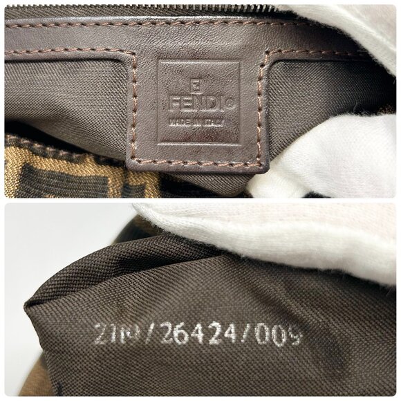 FENDI Vintage Zucca Mamma Baguette Shoulder Bag FF Logo Monogram Brown [105690] - Picture 13 of 13